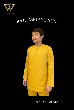 Baju Melayu Suit Wahdinii -gold mustard